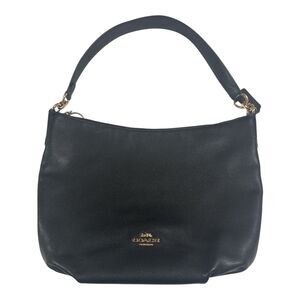 Coach Skylar Pebble Leather Hobo Satchel Shoulder Bag Black Large Purse